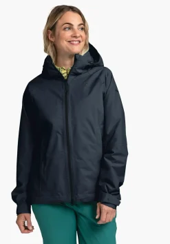 Bequeme Regenjacke mit Pack-Away Tasche
