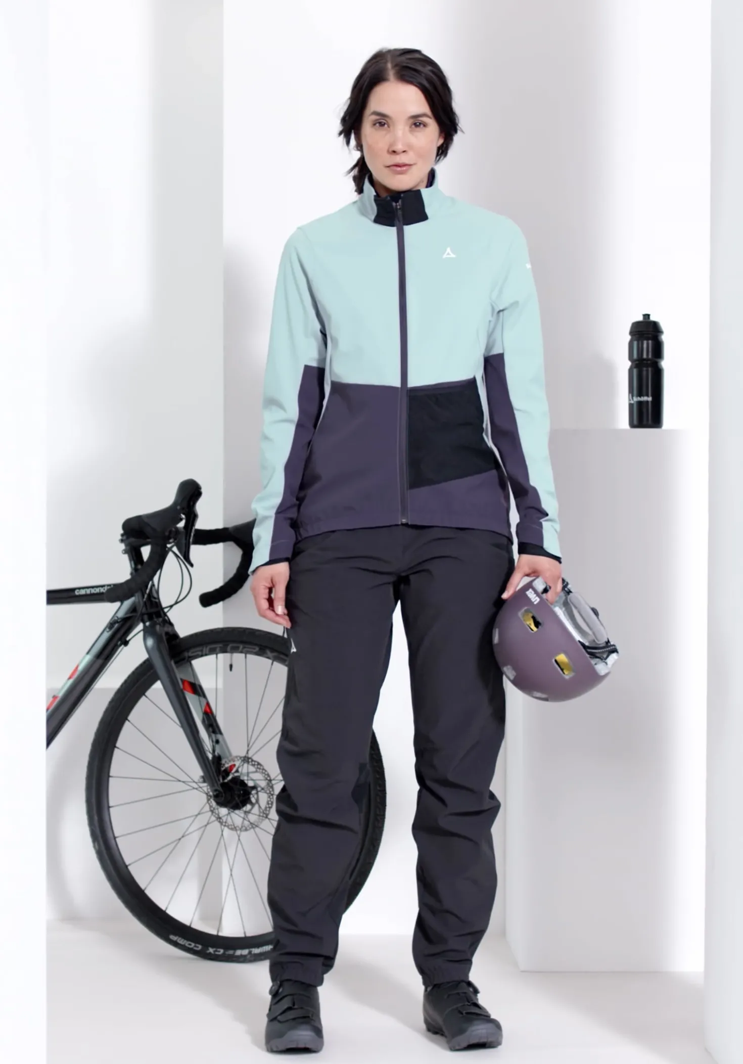 Bike Softshell Jacke mit Materialmix