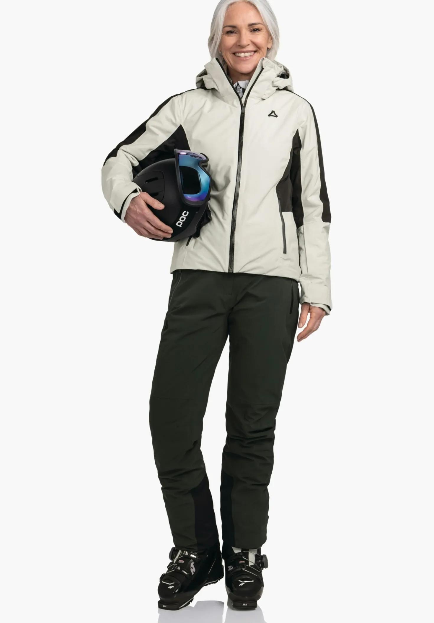 Colour Block Skijacke mit Ventilation