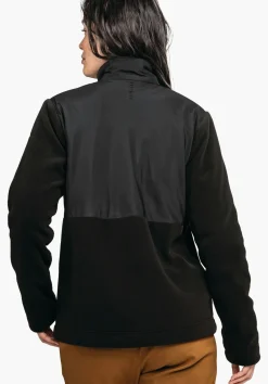 Fleece Jacke mit Materialmix & Ziersteppung