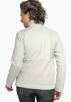 Fleece Jacke mit Materialmix & Ziersteppung