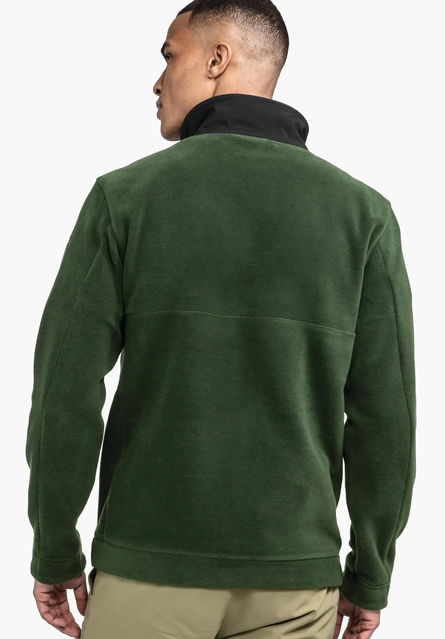 Fleece Jacke mit Materialmix