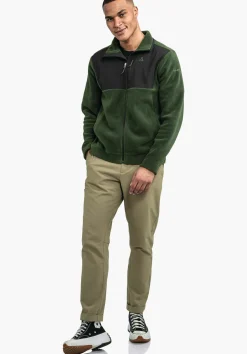 Fleece Jacke mit Materialmix