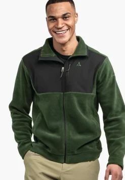 Fleece Jacke mit Materialmix
