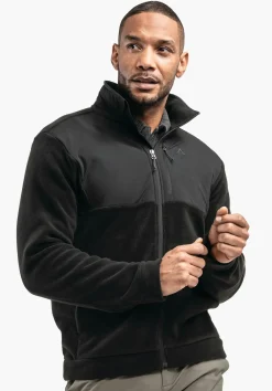 Fleece Jacke mit Materialmix