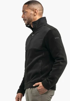 Fleece Jacke mit Materialmix