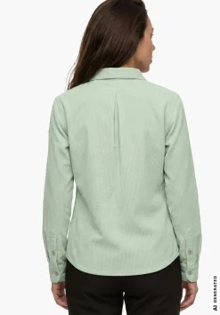 Kordbluse mit Overshirt-Charakter