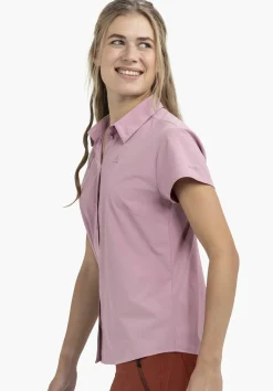 Kurzarmbluse aus recyceltem Material