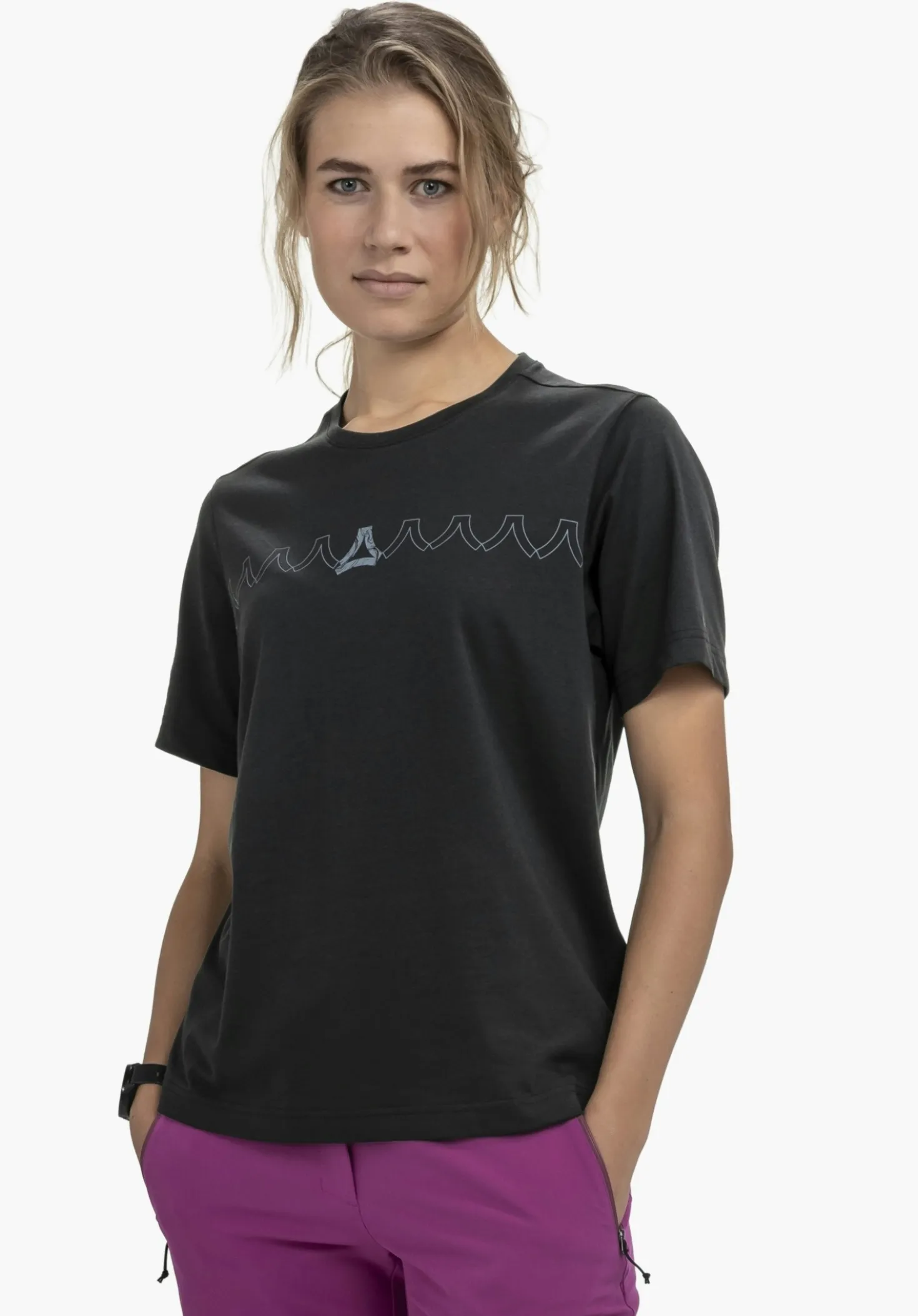 Leichtes T Shirt aus recyceltem Material