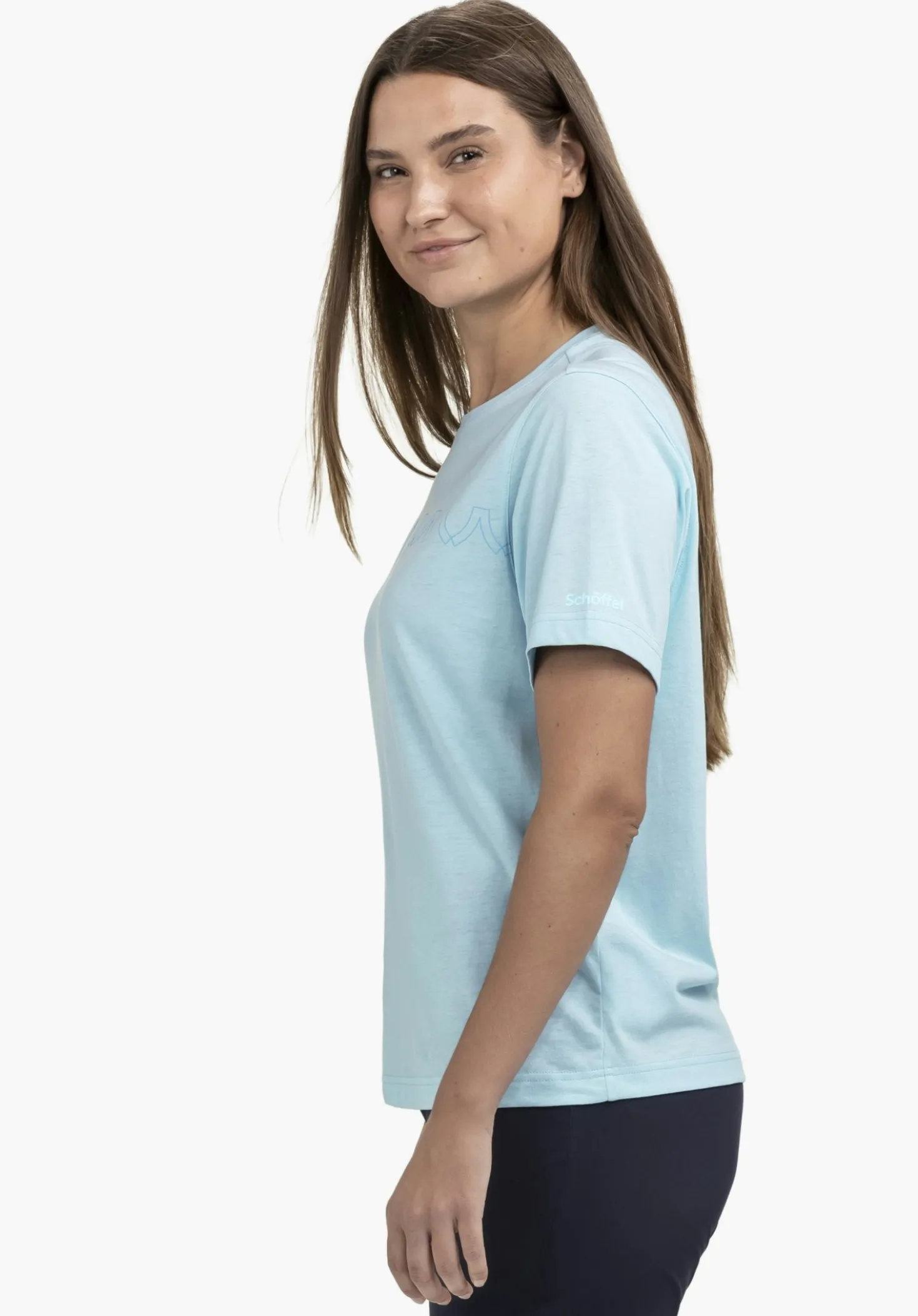 Leichtes T Shirt aus recyceltem Material