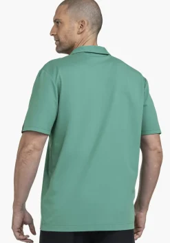 Stretch-Polo mit strukturiertem Gewebe