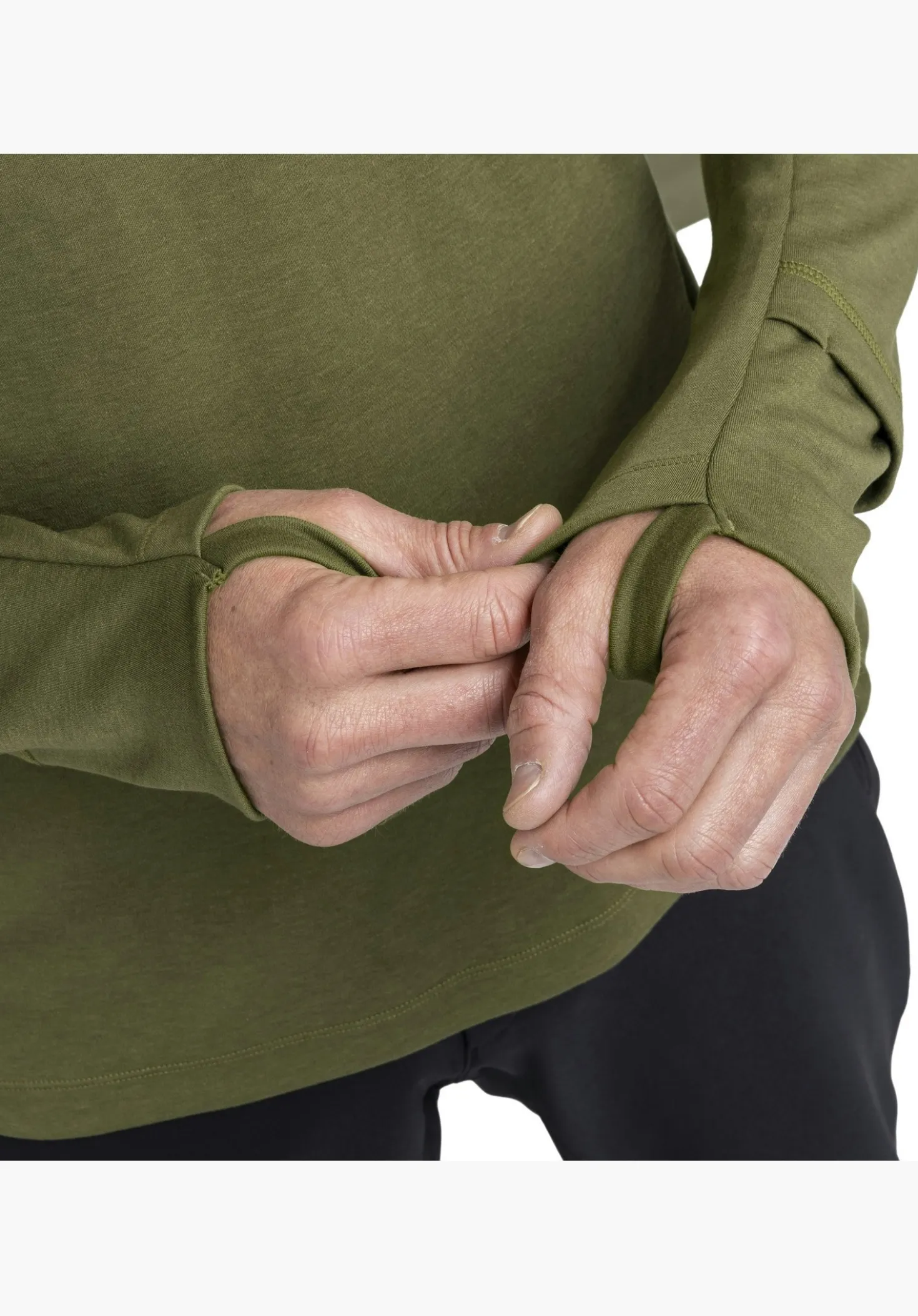 Technisches Longsleeve mit Wollanteil