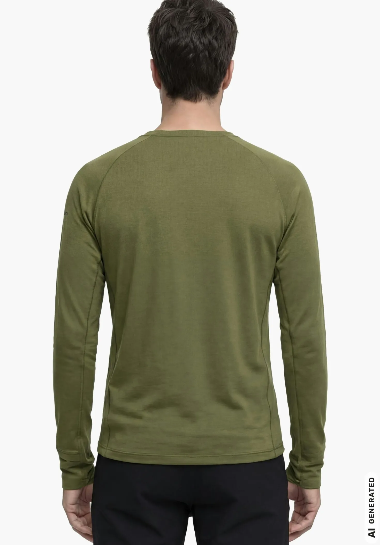 Technisches Longsleeve mit Wollanteil