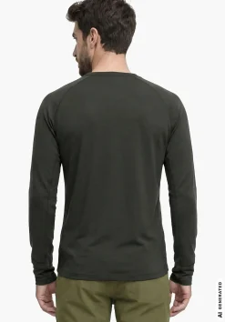 Technisches Longsleeve mit Wollanteil