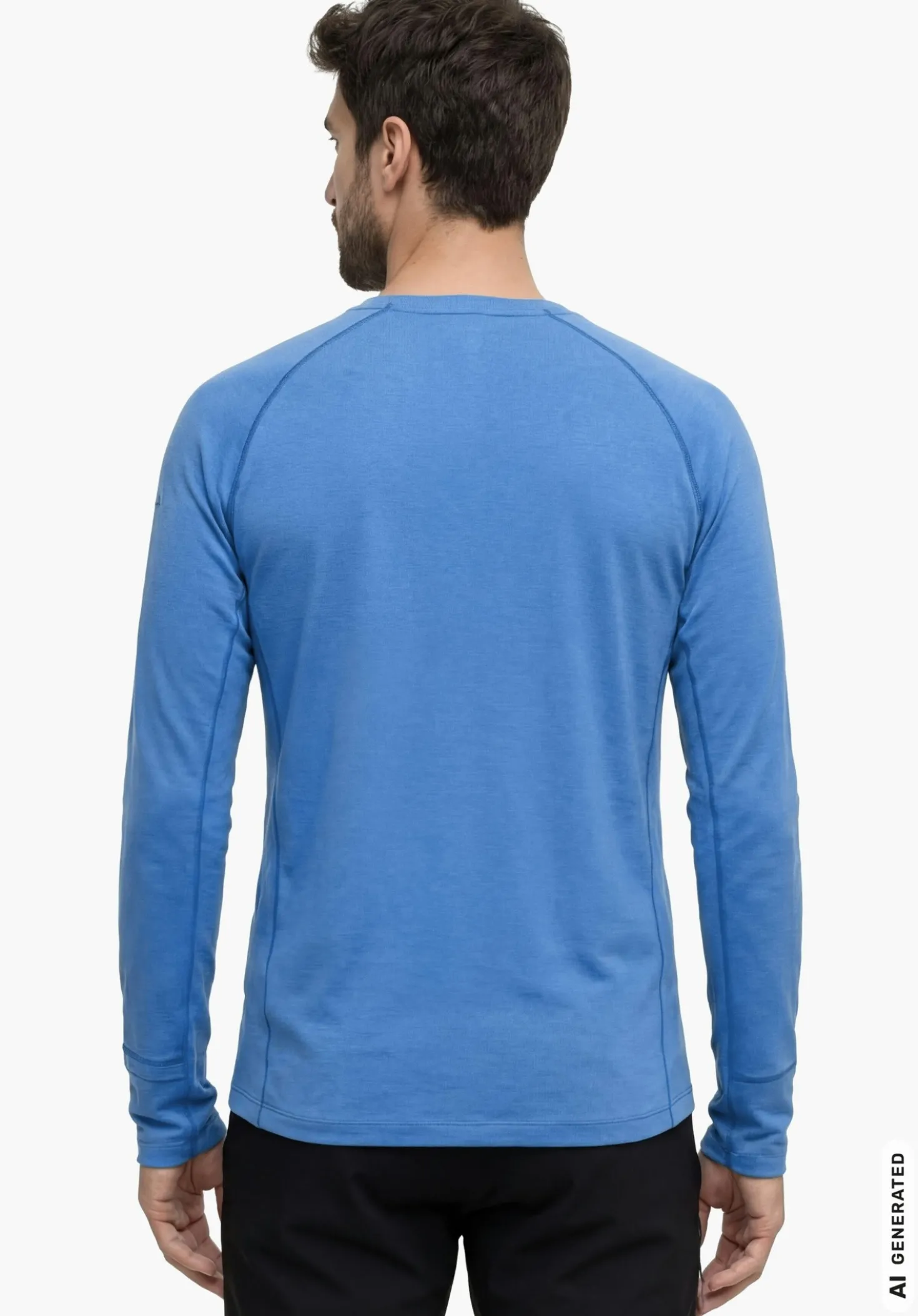 Technisches Longsleeve mit Wollanteil