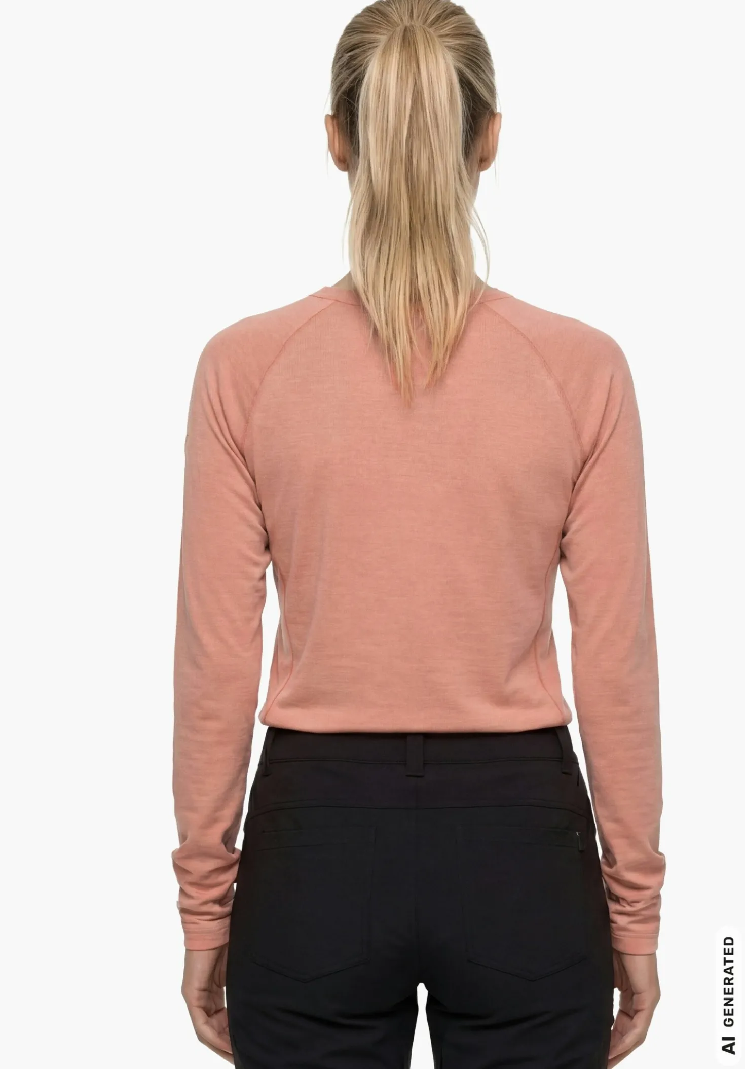 Technisches Longsleeve mit Wollanteil