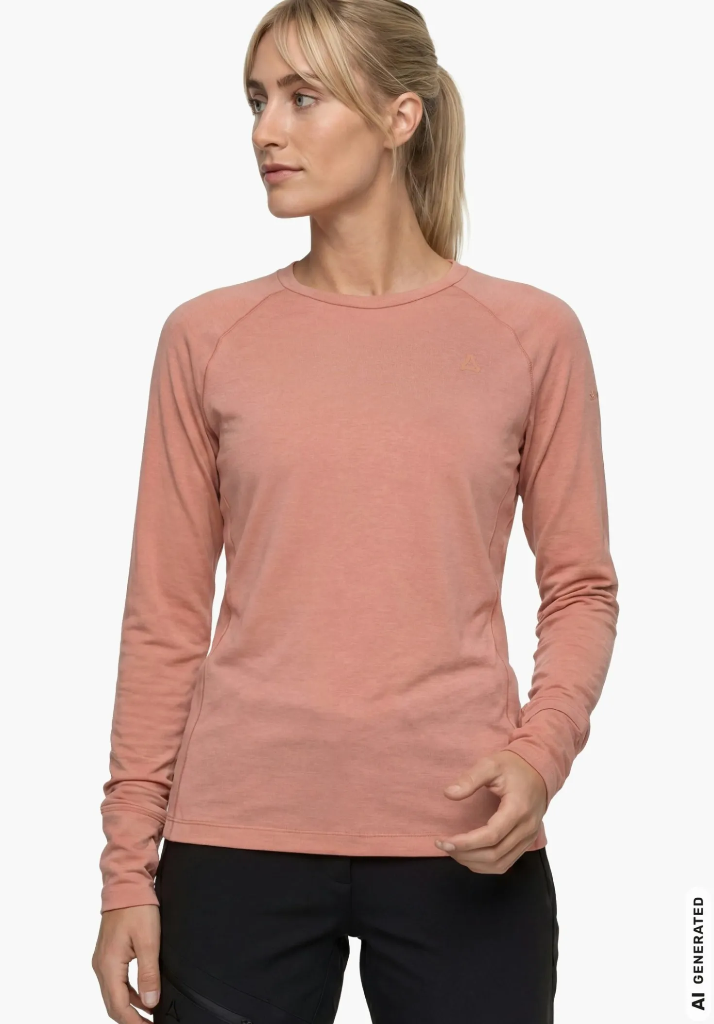 Technisches Longsleeve mit Wollanteil