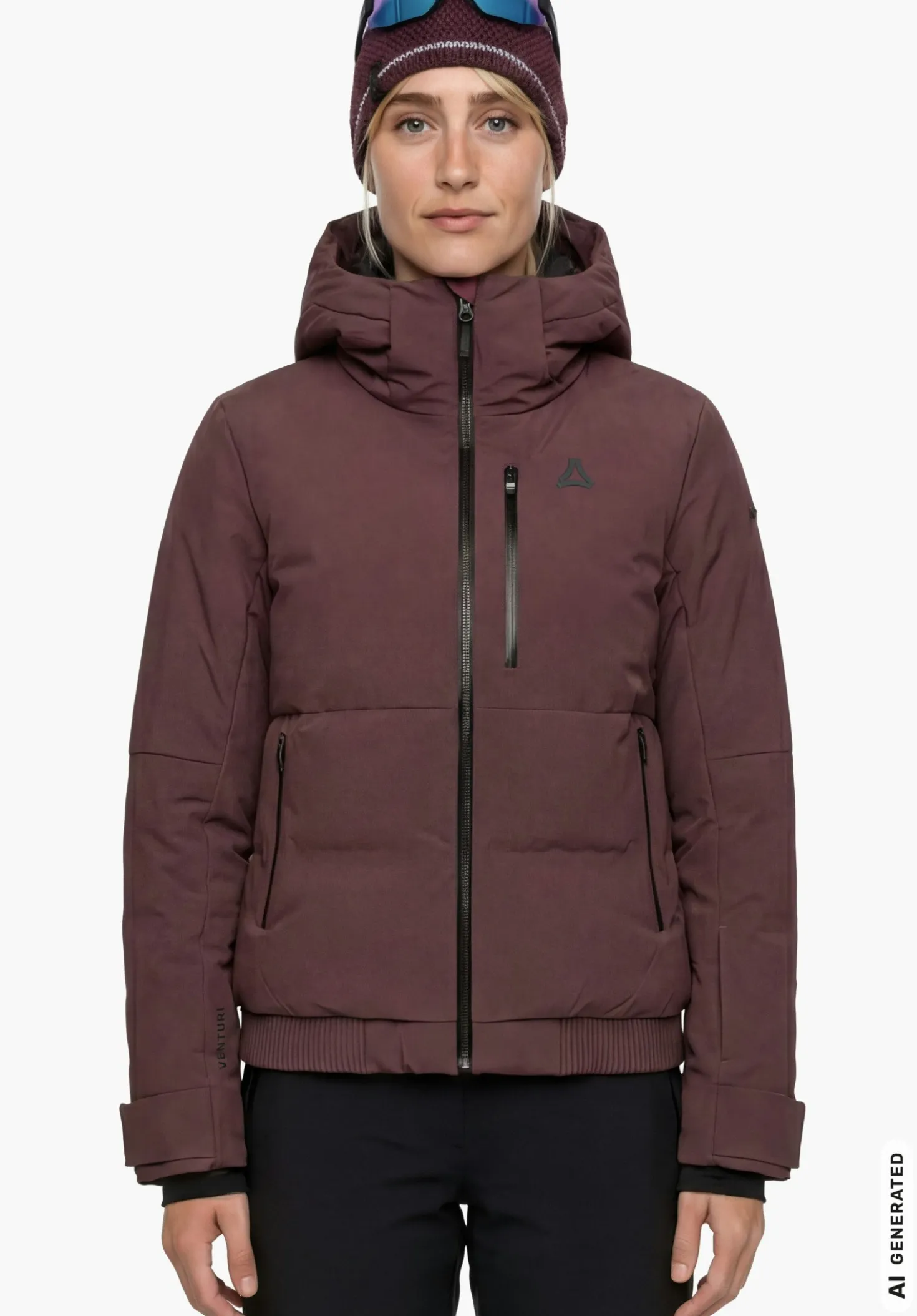 Warme Skijacke mit Hybrid-Isolaltion