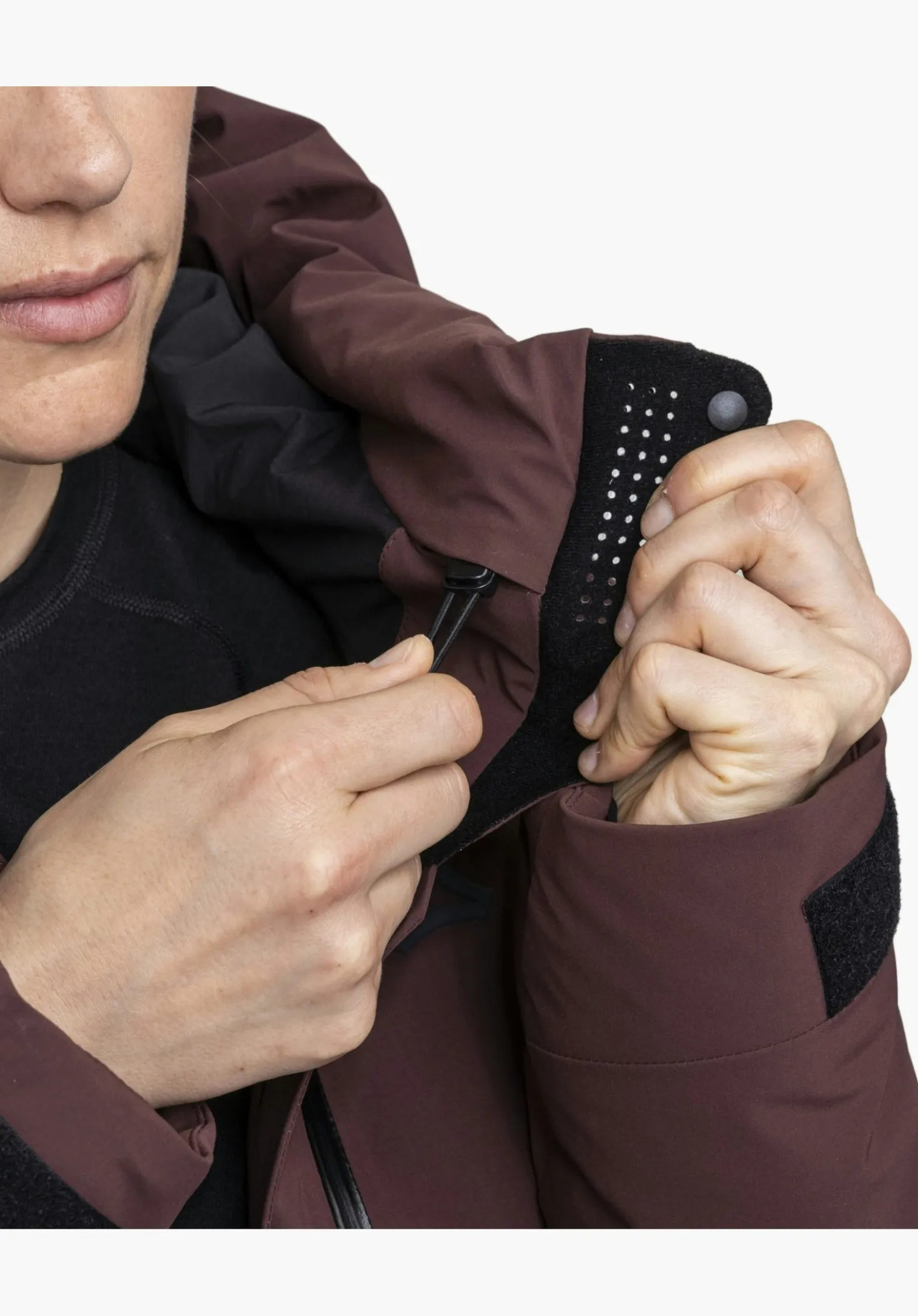 Warme Skijacke mit Hybrid-Isolaltion