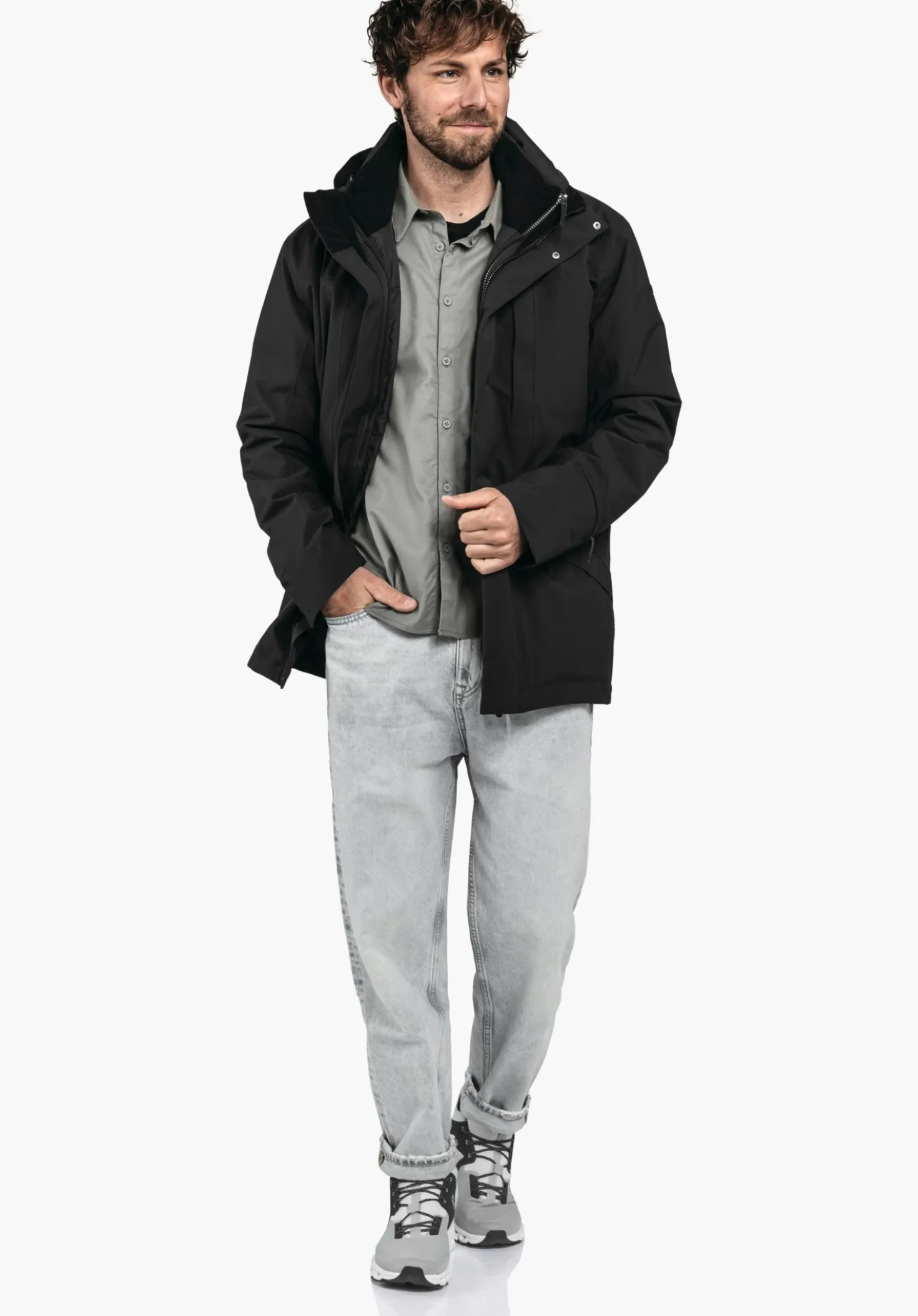 Wasserdichter 3in1 Parka mit Steppjacke