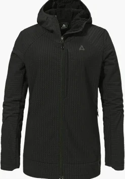 Windabweisender Fleece Hoody mit Stretch