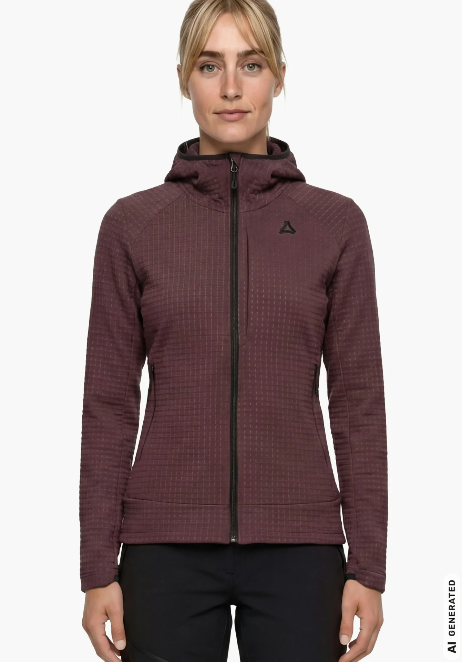 Windabweisender Fleece Hoody mit Stretch