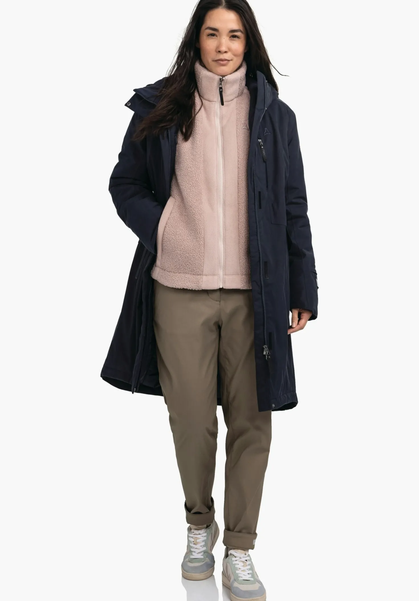 Wintermantel aus innovativen Materialien
